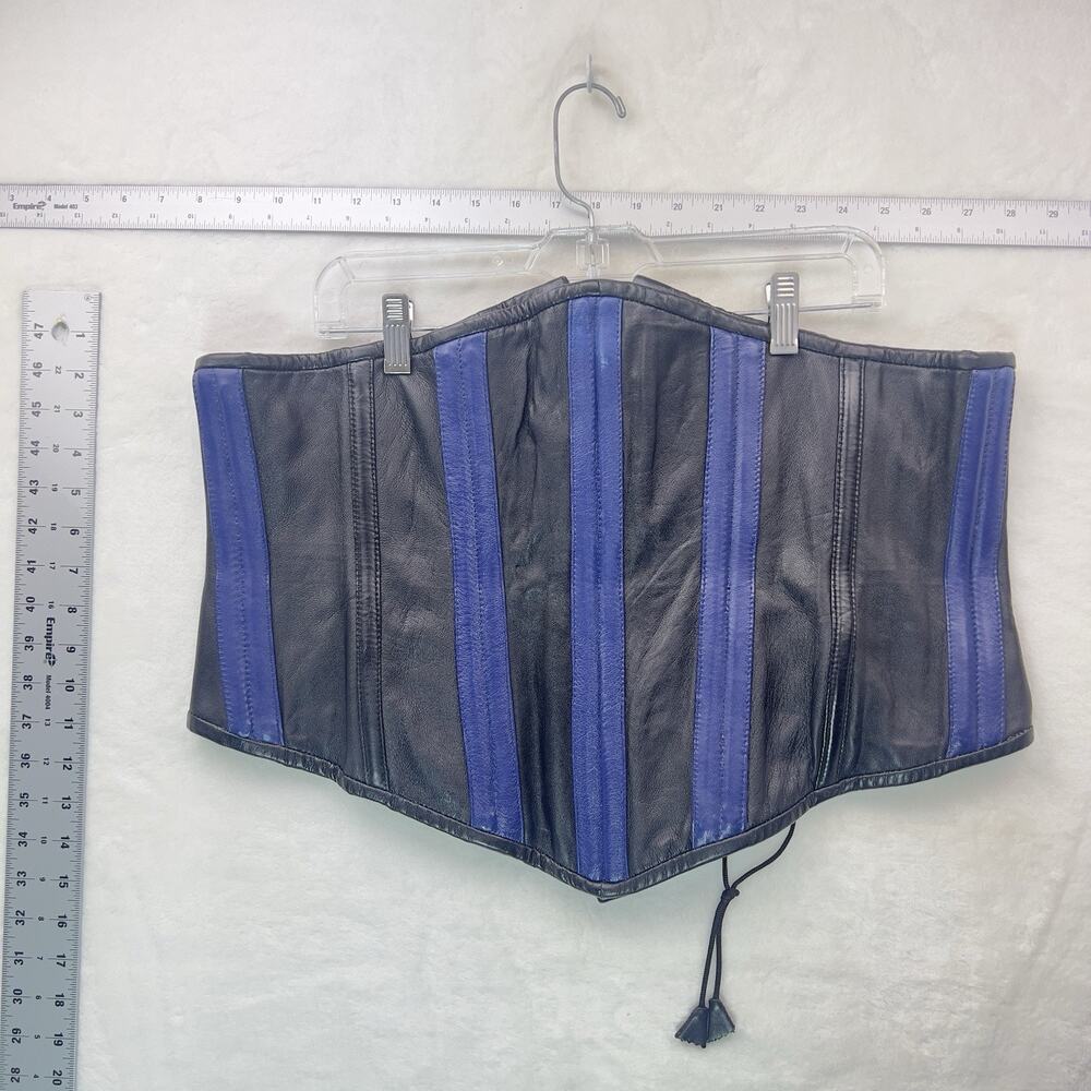 VTG Alter Ego Erotics Leather Under Bust Corset Bustier Waiste Trainer Size L-XL